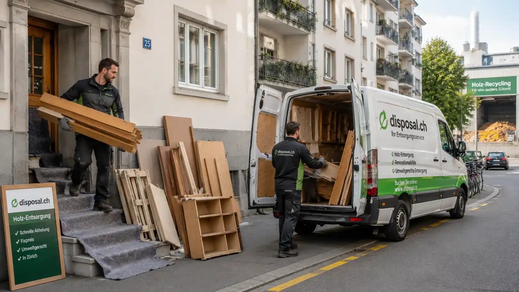 Holzabfall-Abholung und Recycling in Zürich