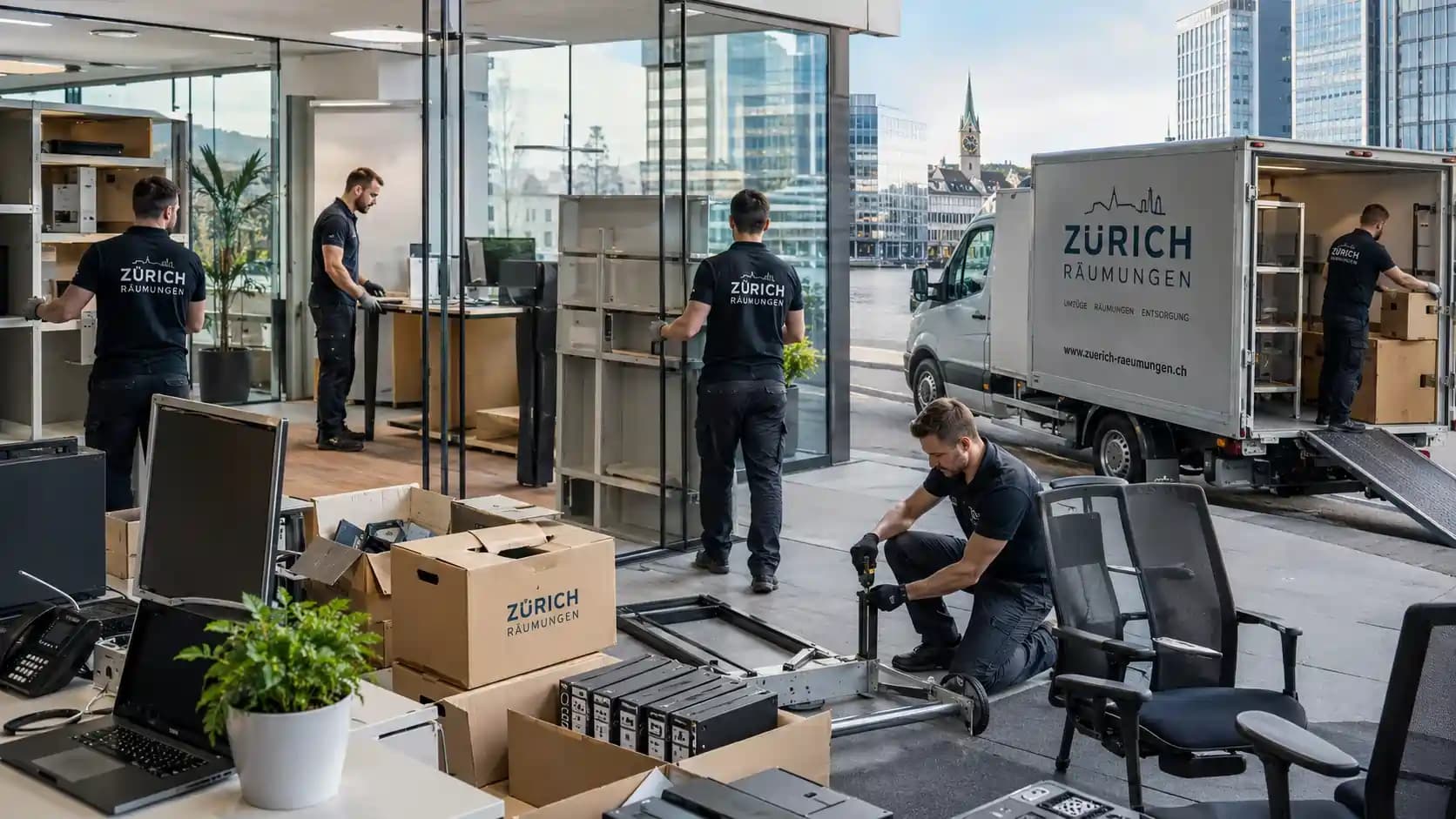 Professional business clearance in Zurich for commercial premises