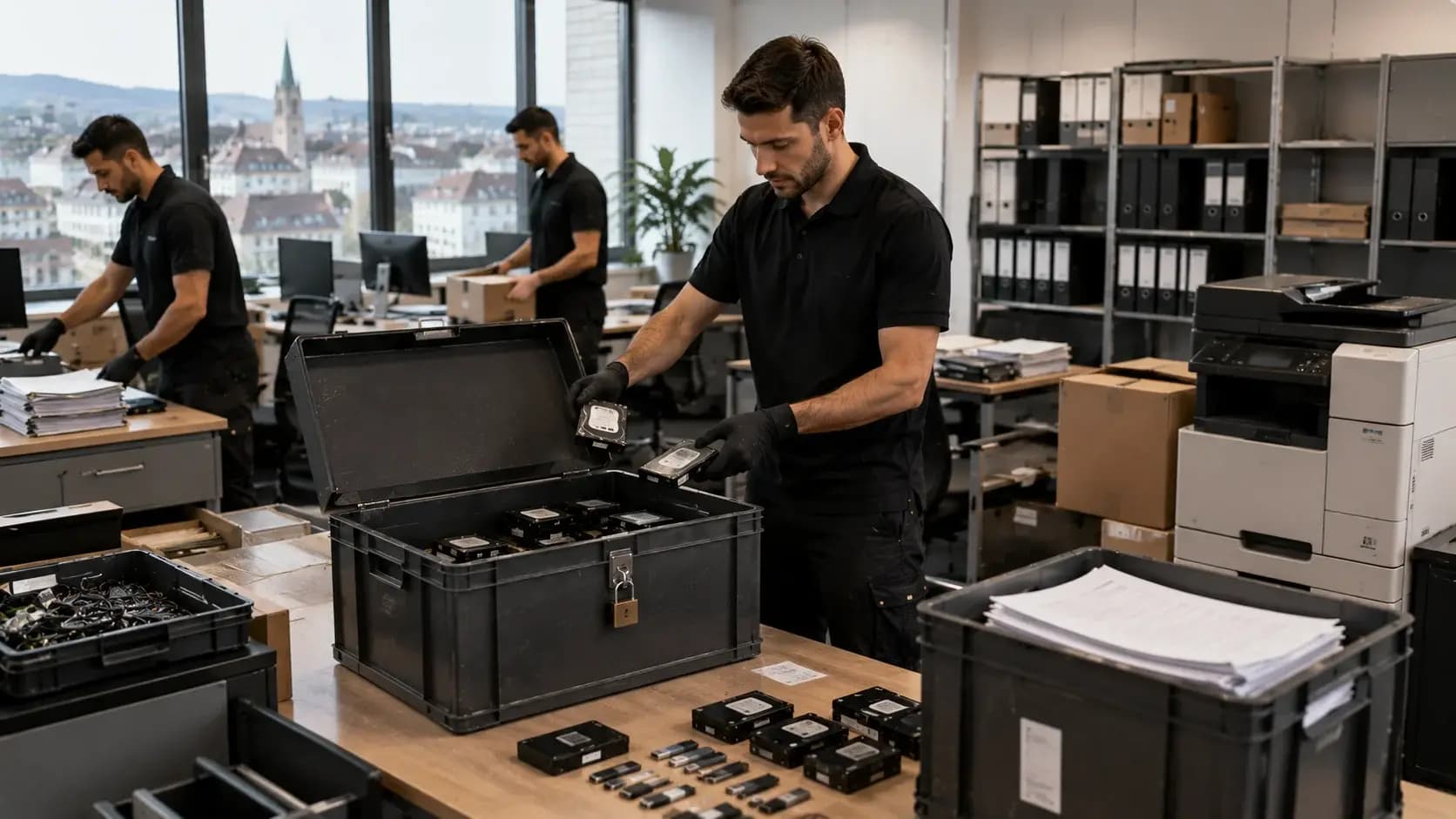 DSG-konforme Datenvernichtung bei einer Büroräumung in Zürich